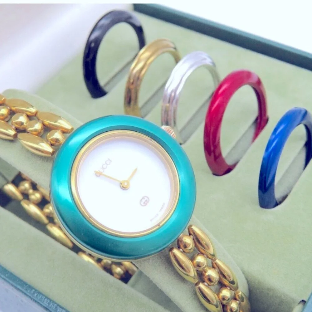 Gucci 14k Gold Plated Statement Watch